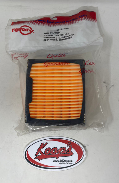Rotary Air Filter replaces Husqvarna 525 47 06-02, and 525470601 (39-14260)
