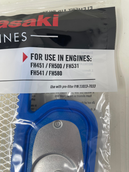 Kawasaki Element - Air Filter (11013-7002), 11013-7002, 110137002