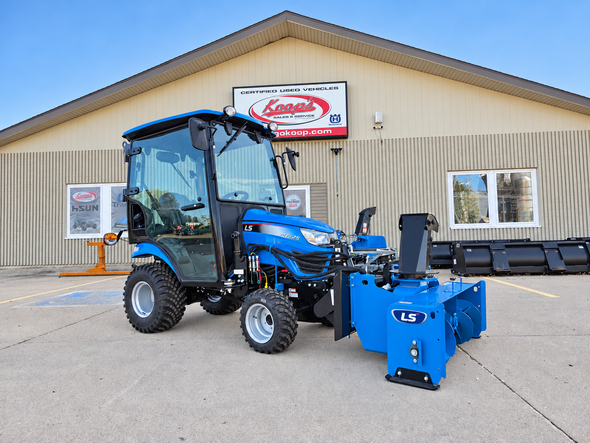 LS Tractor MT125 w/Loader, Heated Cab and Snowblower