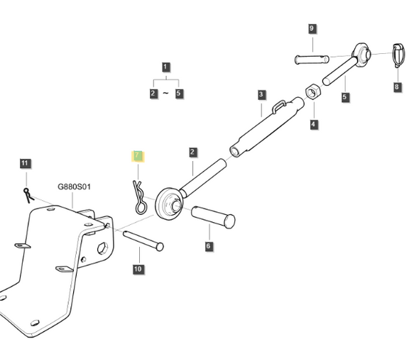 Genuine OEM LS Tractor Pin Snap For Certain MT122 Models (40009876)