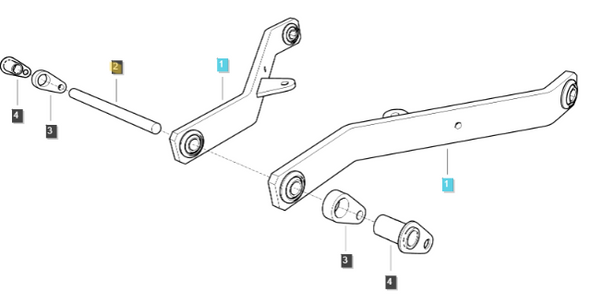 Genuine OEM LS Tractor Shaft Lower Link For Certain MT122 Models (40369512)