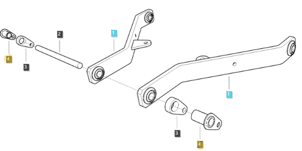 Genuine OEM LS Tractor Pin Lower Link For Certain MT122 Models (40369516)