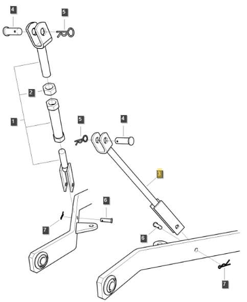 Genuine OEM LS Tractor Lift Rod (LH) For Certain MT122 Models (40337135)