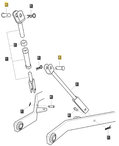 Genuine OEM LS Tractor Upper Lift Rod Pin For Certain MT122 Models (40194154)
