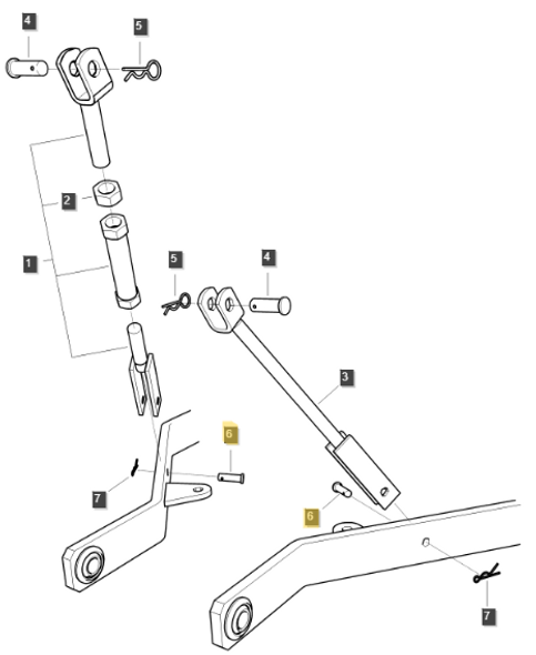 Genuine OEM LS Tractor Lower Lift Rod Pin For Certain MT122 Models (40194152)