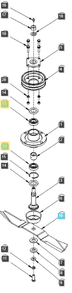 Genuine OEM LS Tractor Bearing for LM1160 Mid Mower (40012703)