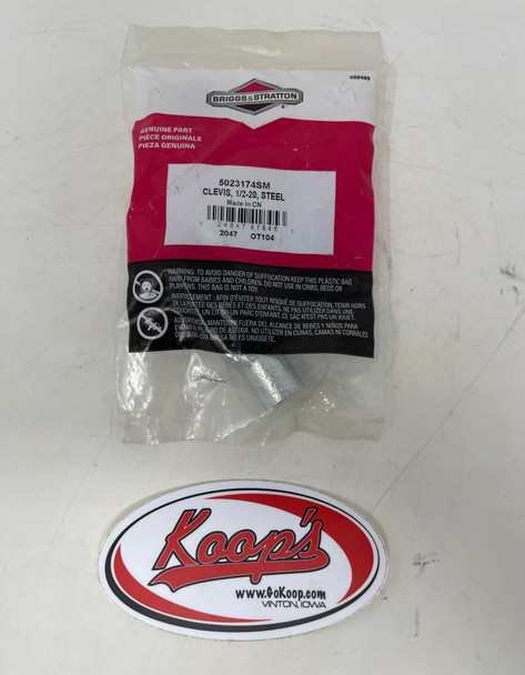 Briggs & Stratton Steel Clevis - 1/2-20 (5023174SM), 5023174SM