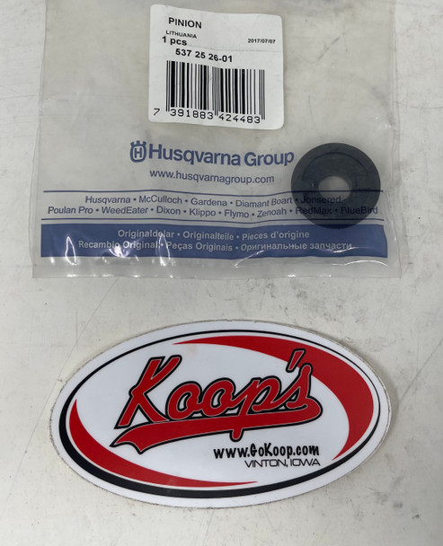 Husqvarna Worm Gear Oiler Pinion (537252601), 537252601