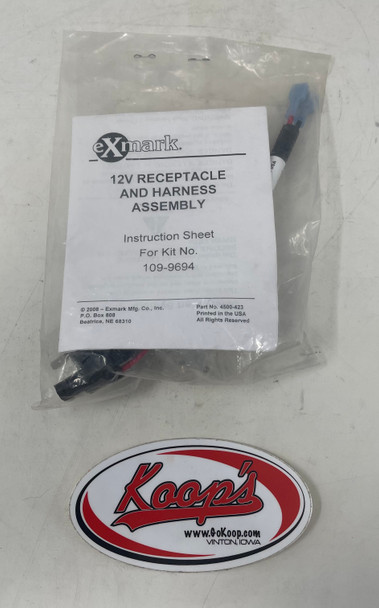 Exmark 12V Power Port Receptacle and Harness (109-9694), 109-9694, 1099694