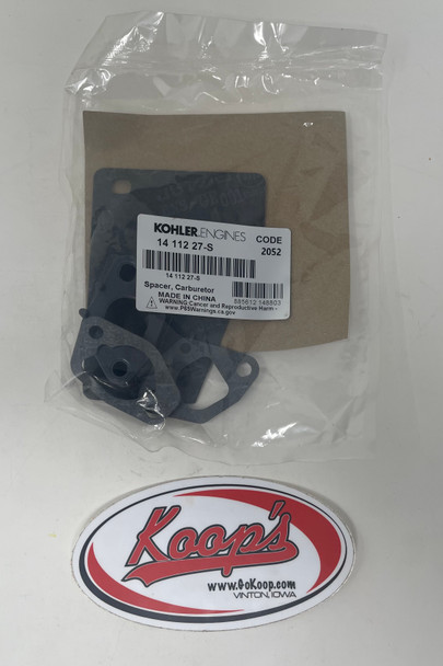 Kohler / Rehlko Spacer, Carburetor (14 112 27-S), 14 112 27-S, 1411227-S, 1411227S