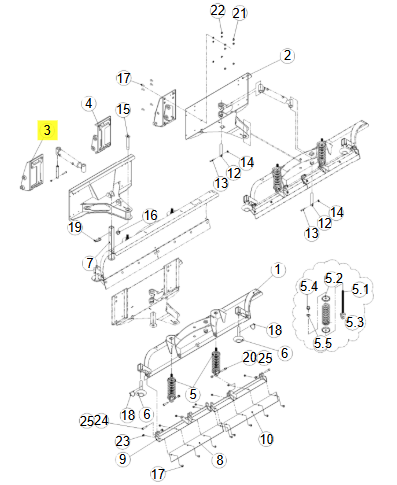 LS Tractor ATT. BRACKET WD ASSY-RH (40442531)
