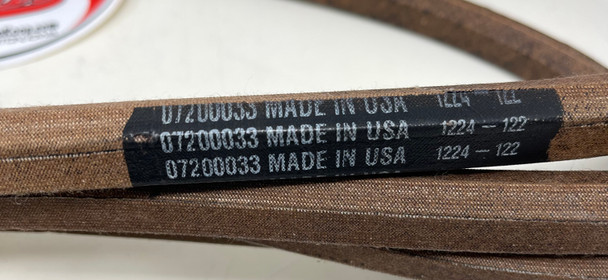 Ariens / Gravely Belt, 199 Long, Pto Drive Hex (07200033), 07200033