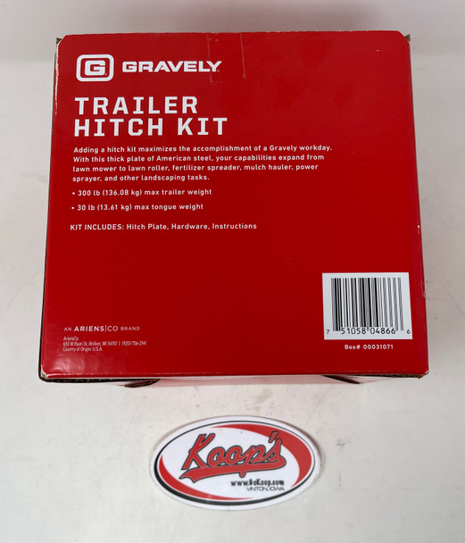 Gravely Hitch Kit Fits Gravely ZT X, ZT XL (71800800), 71800800