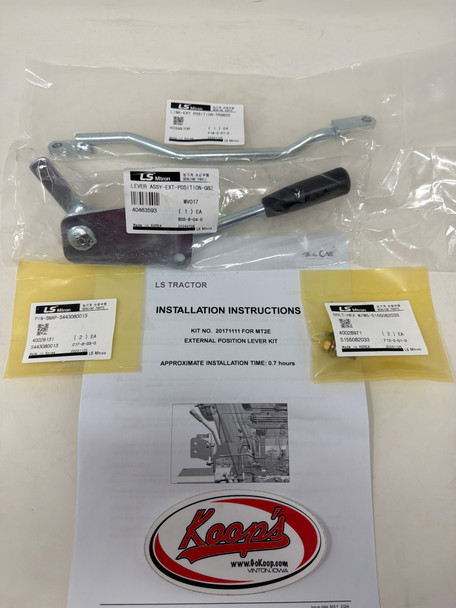 LS Tractor DIA KIT-EXT POSITION LEVER_ROPS for MT226, MT232 & MT242 Tractors (20171111)