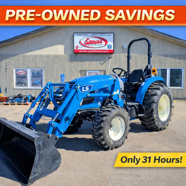 Used LS MT352 Hydro 52 HP tractor with loader and only 31 hours.