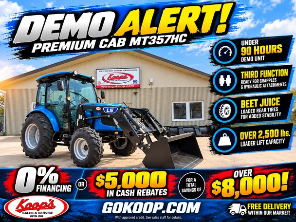 DEMO LS Tractor MT357HC - 57HP 3rd Function & Beet Juice Tire Ballast - 82 hours