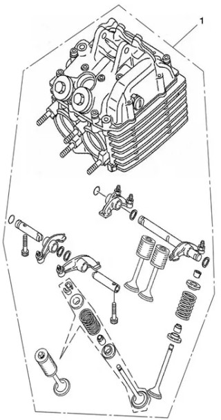 Genuine Hisun Cylinder Head for Hisun 750 sector (P007G00122000300)