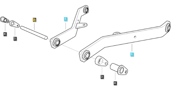 Genuine OEM LS Tractor Shaft Lower Link For Certain MT122 Models (40369512)