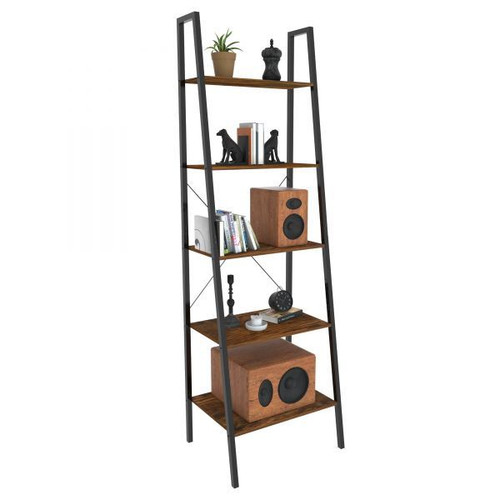 5-Tier Industrial Bookshelf, Storage Rack Shelf XH
