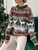 Women's Christmas Crew Neck Loose Jacquard Long Sleeve Sweater