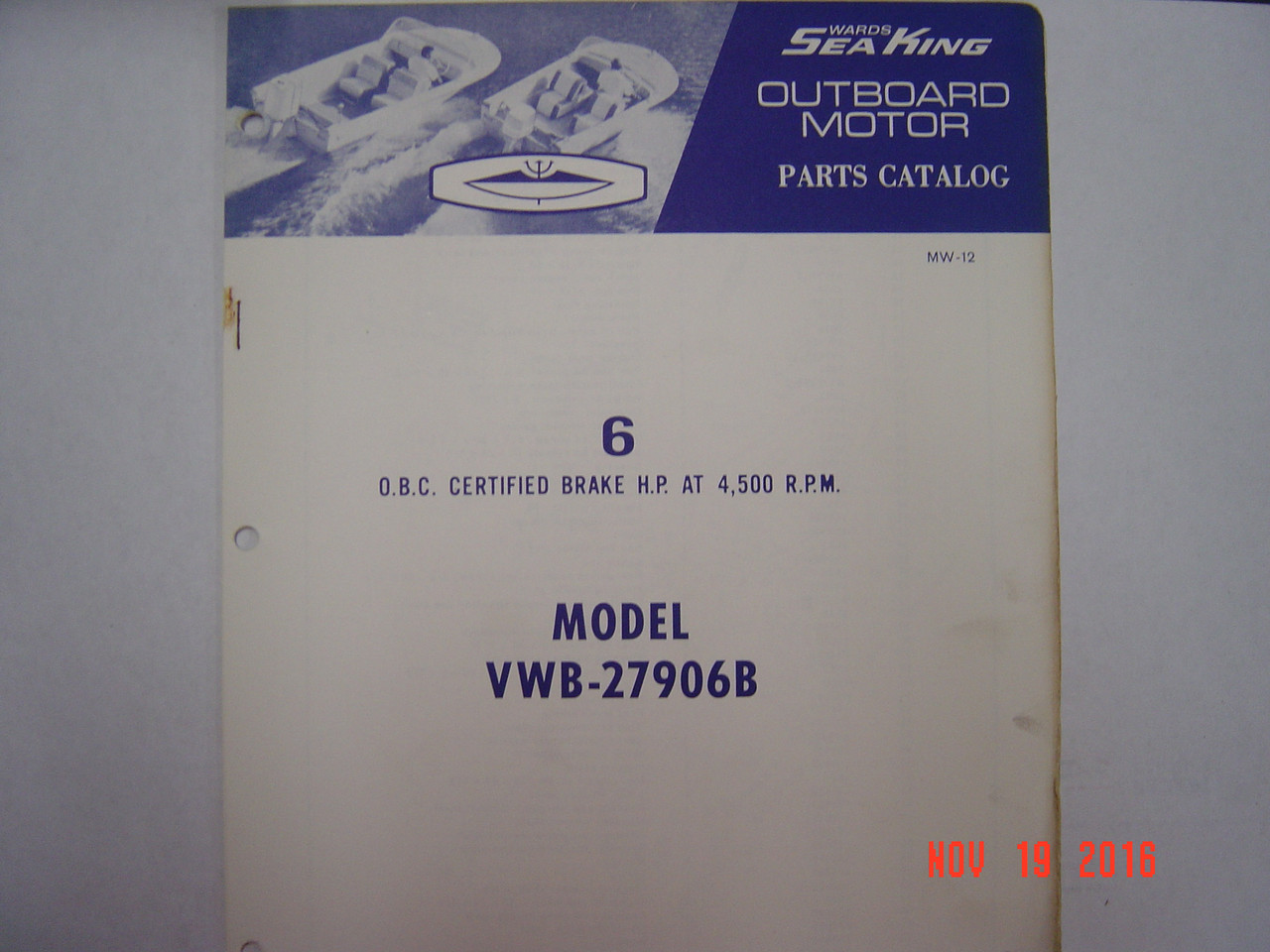 WARDS SEAKING 6HP 1968 27906B PARTS MANUAL