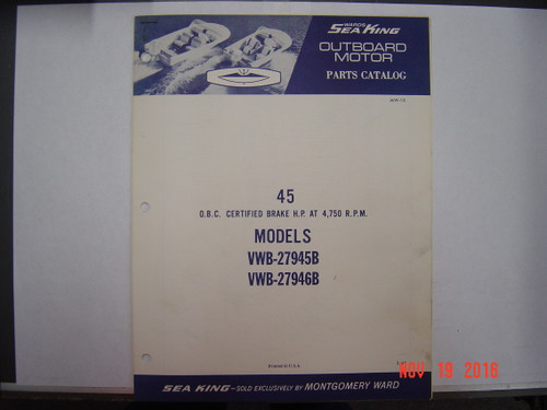 WARDS SEAKING 45 HP 1968 PARTS MANUAL