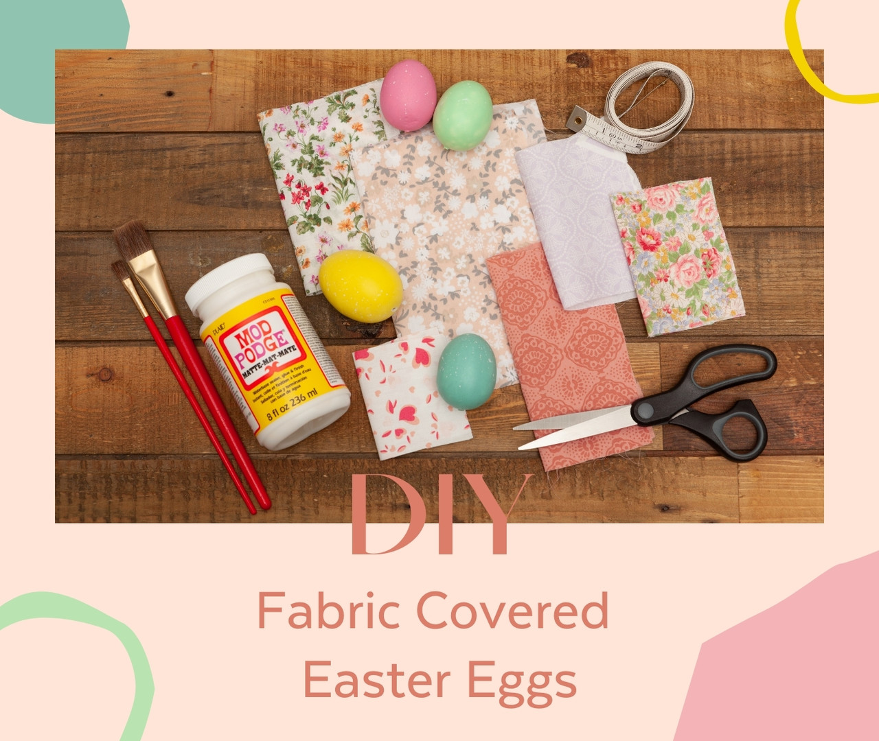 DIY Fabric Covered Easter Eggs QE Home