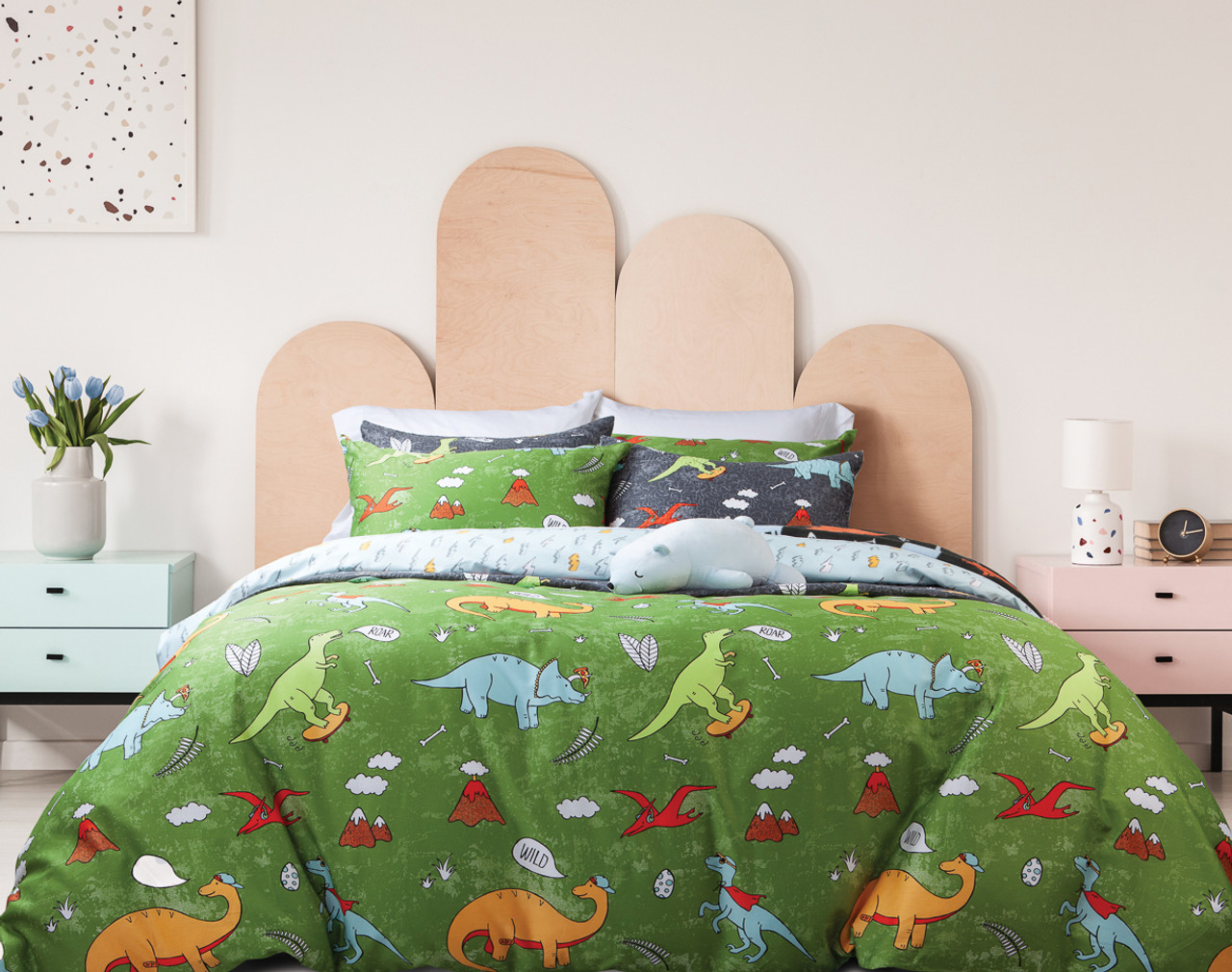 Dino Roar Duvet Cover Set Qe Home