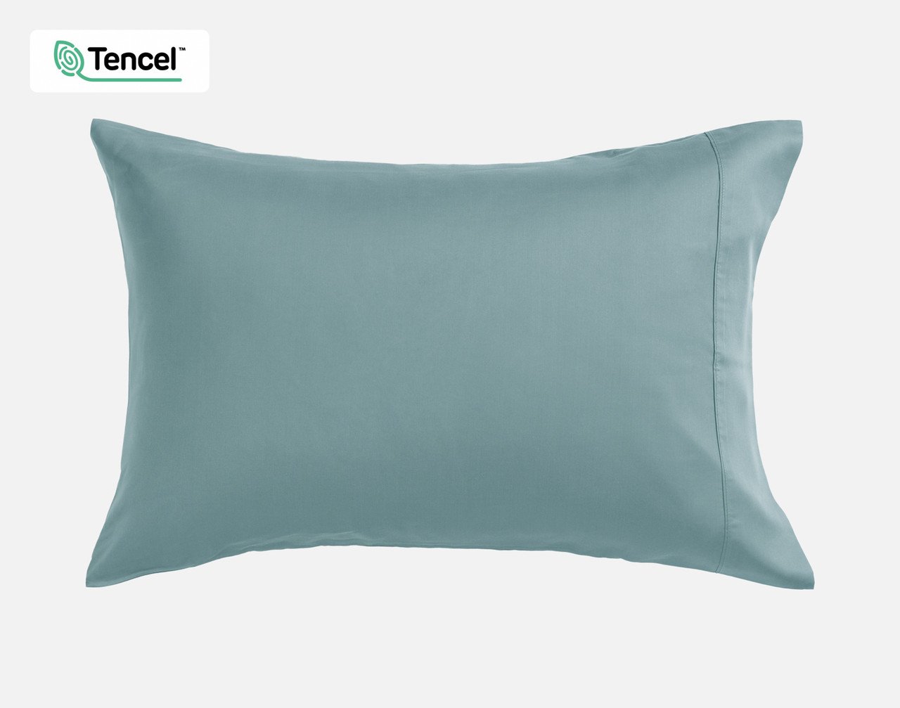 Front view of our BeechBliss TENCEL™ Modal Pillowcase in Tidewater Blue resting against a solid white background.