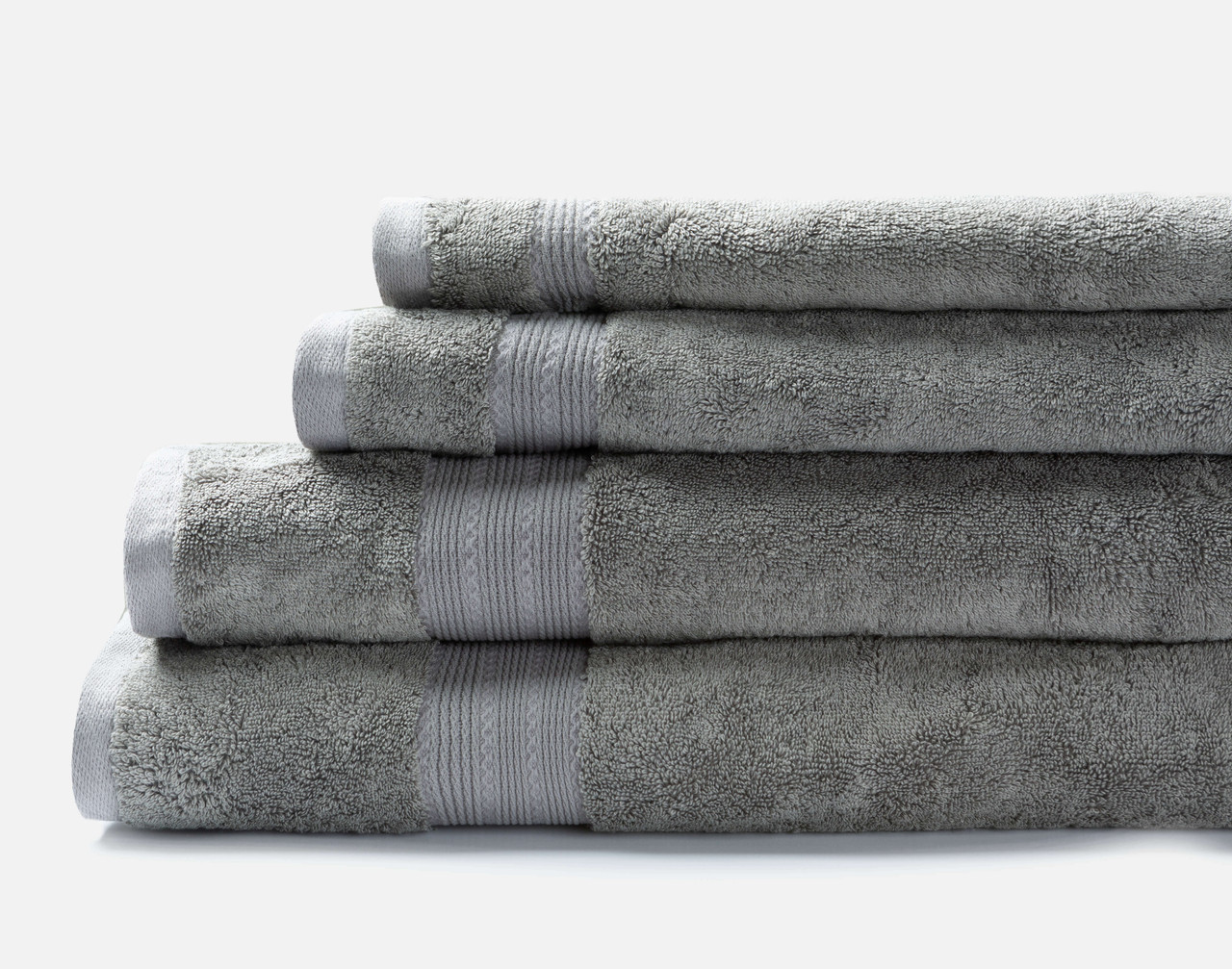 Modal Cotton Towels in Grey.