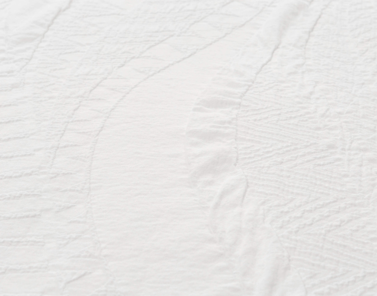 Anira White Textured Duvet Cover | QE Home