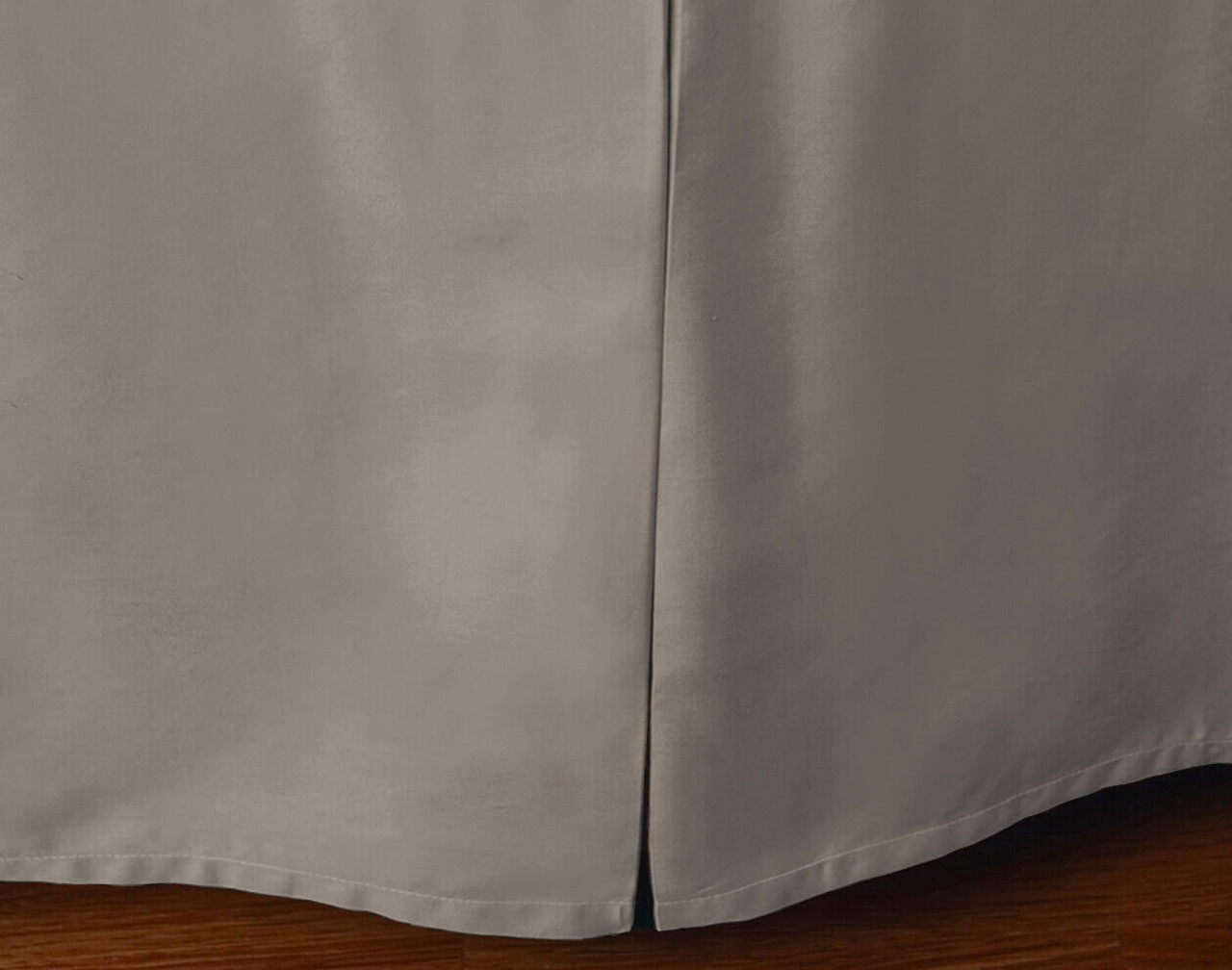 Cotton Blend Bedskirt - Ash | QE Home
