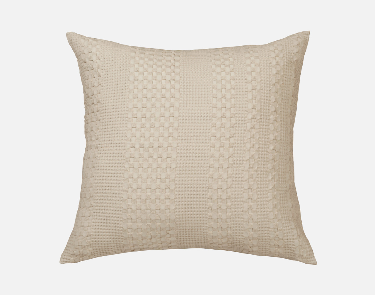 Our Waffle Cotton Euro Sham in Neutral sitting against a white background.