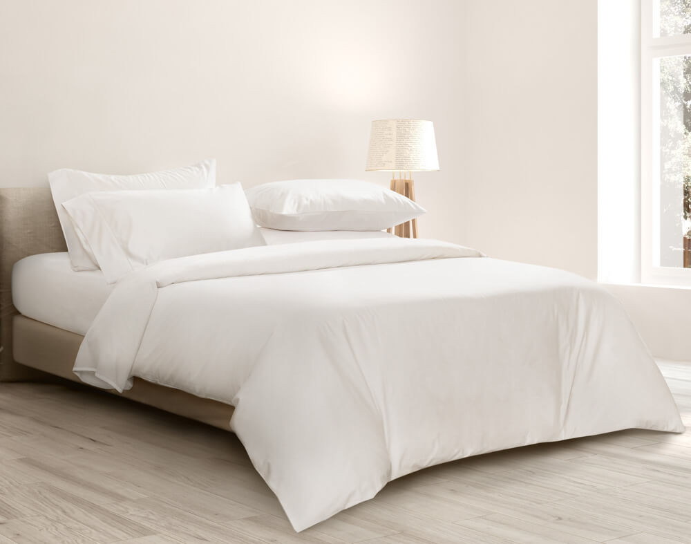Bamboo Cotton Duvet Cover - White