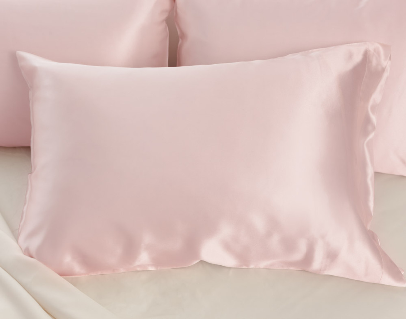 Silk pink shop pillowcase