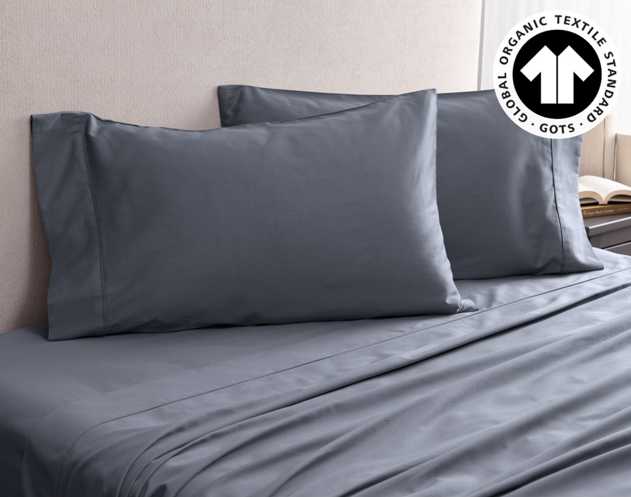 Charcoal Grey Linen Flat Sheet - Smooth Linen Sheets - 100% Pure Linen -  Dark Grey Bedding