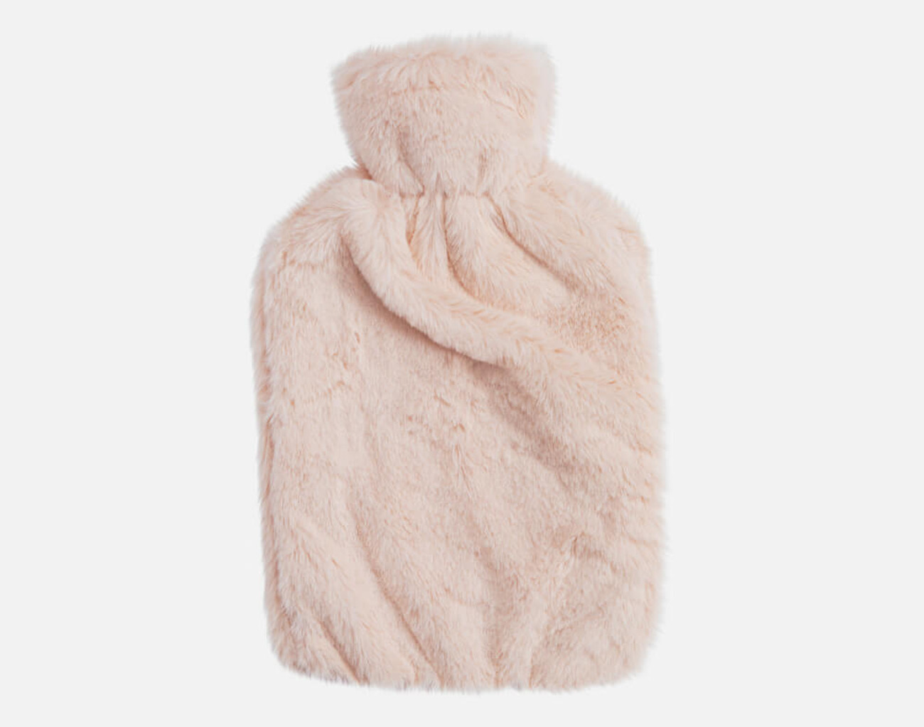 Faux Rabbit Plush Hot Water Bottle - Blush