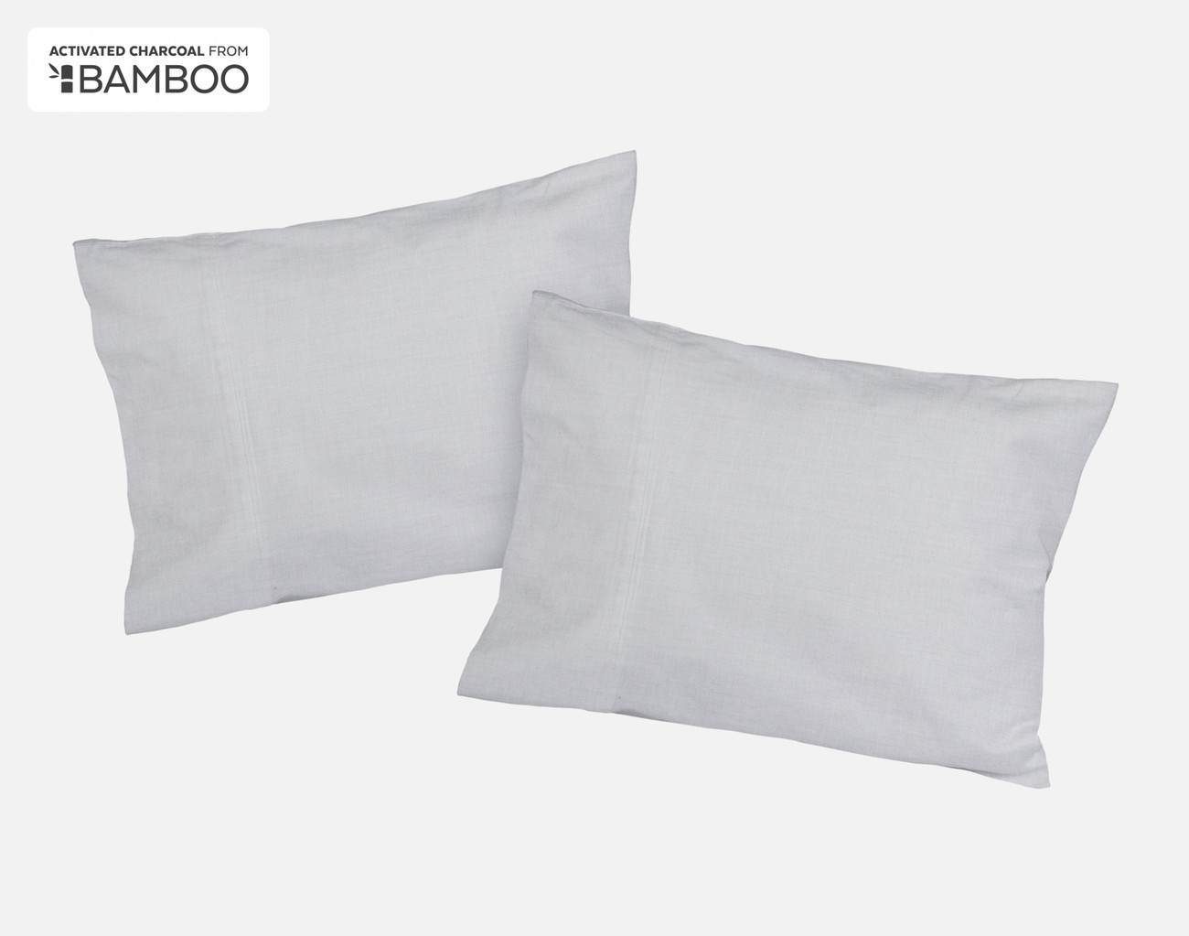 View of our Bamboo Cotton Crib-Sized Pillowcases with Activated Charcoal.