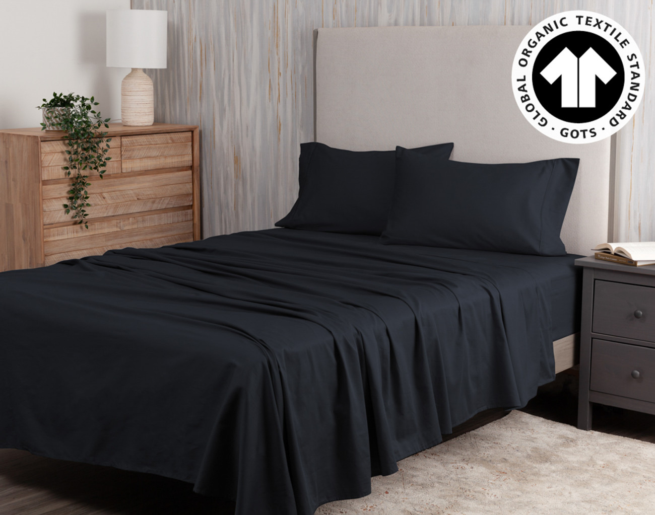 300TC Organic Cotton Sheet Set - Night Time