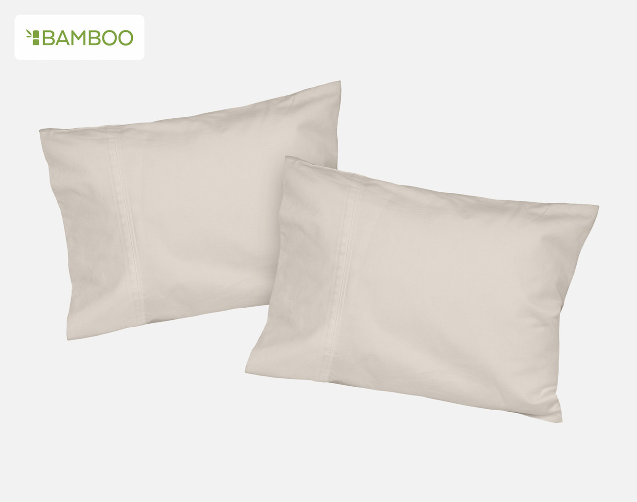View of our Bamboo Cotton Crib-Sized Pillowcases in Driftwood.
