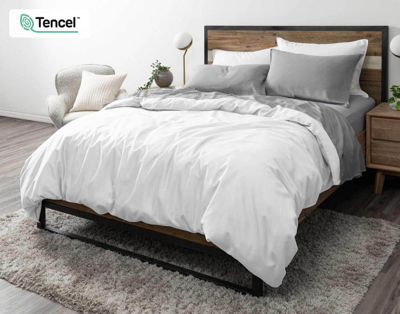 Hemp Touch Duvet Cover - White | QE Home
