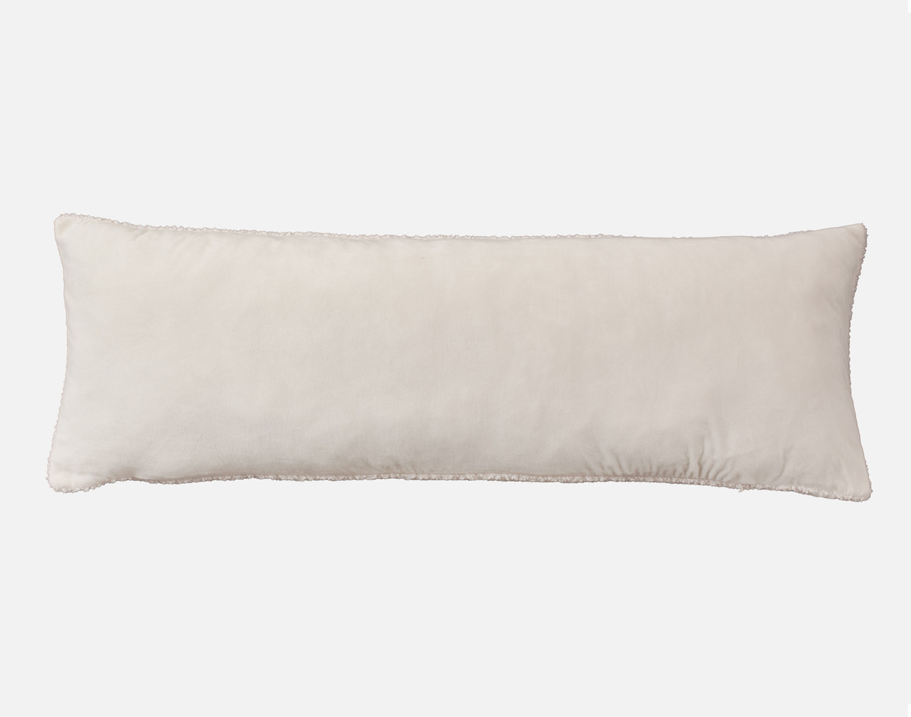 Ripple Boucle Lumbar Pillow Cream White QE Home