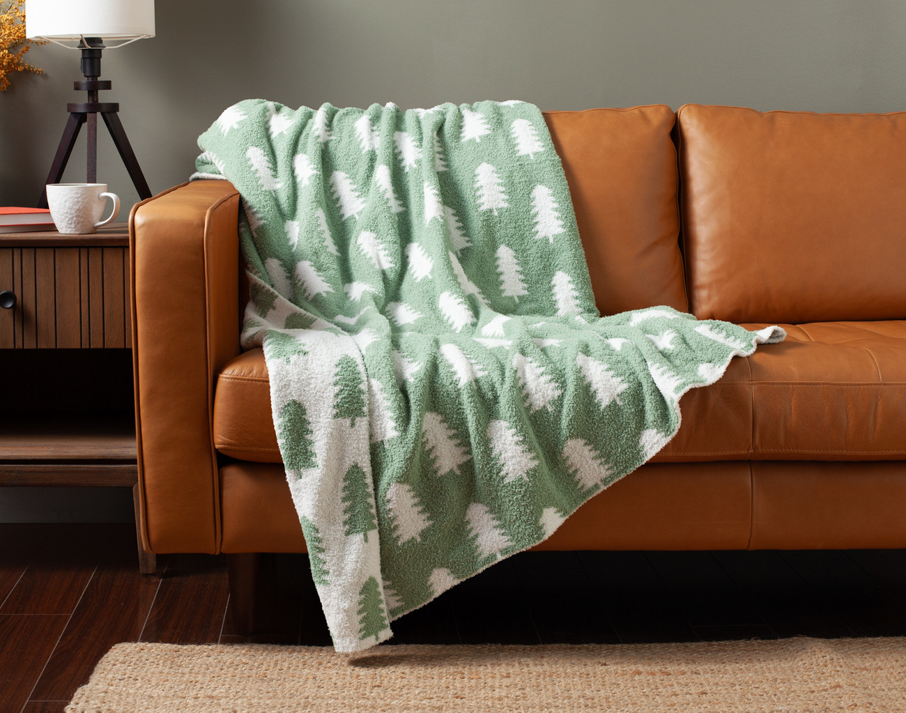 Chenille Jacquard Throw - Silent Pines