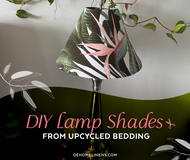 DIY Lamp Shades From Upcycled Bedding