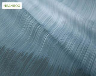 Close-up on the detailed lines on the surface pattern of our Horizons Duvet Cover.
