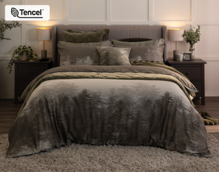Front view of our Fraser collection dressing a queen bed in a modern bedroom.