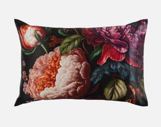Our Matilde Mulberry Silk Pillowcase sitting against a solid white background.