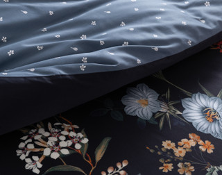 Close up on our Sarita Duvet Cover to show the main and reverse designs.