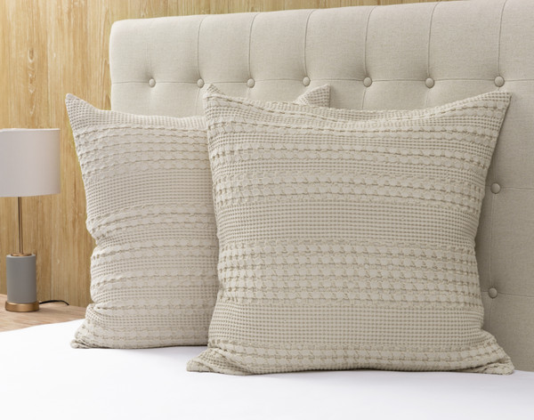 Waffle Cotton Euro Sham - Neutral