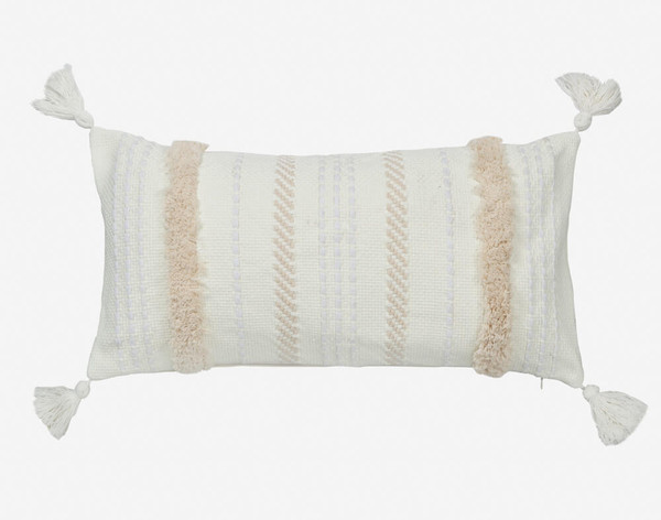 Housse de coussin Boudoir à rayures touffues